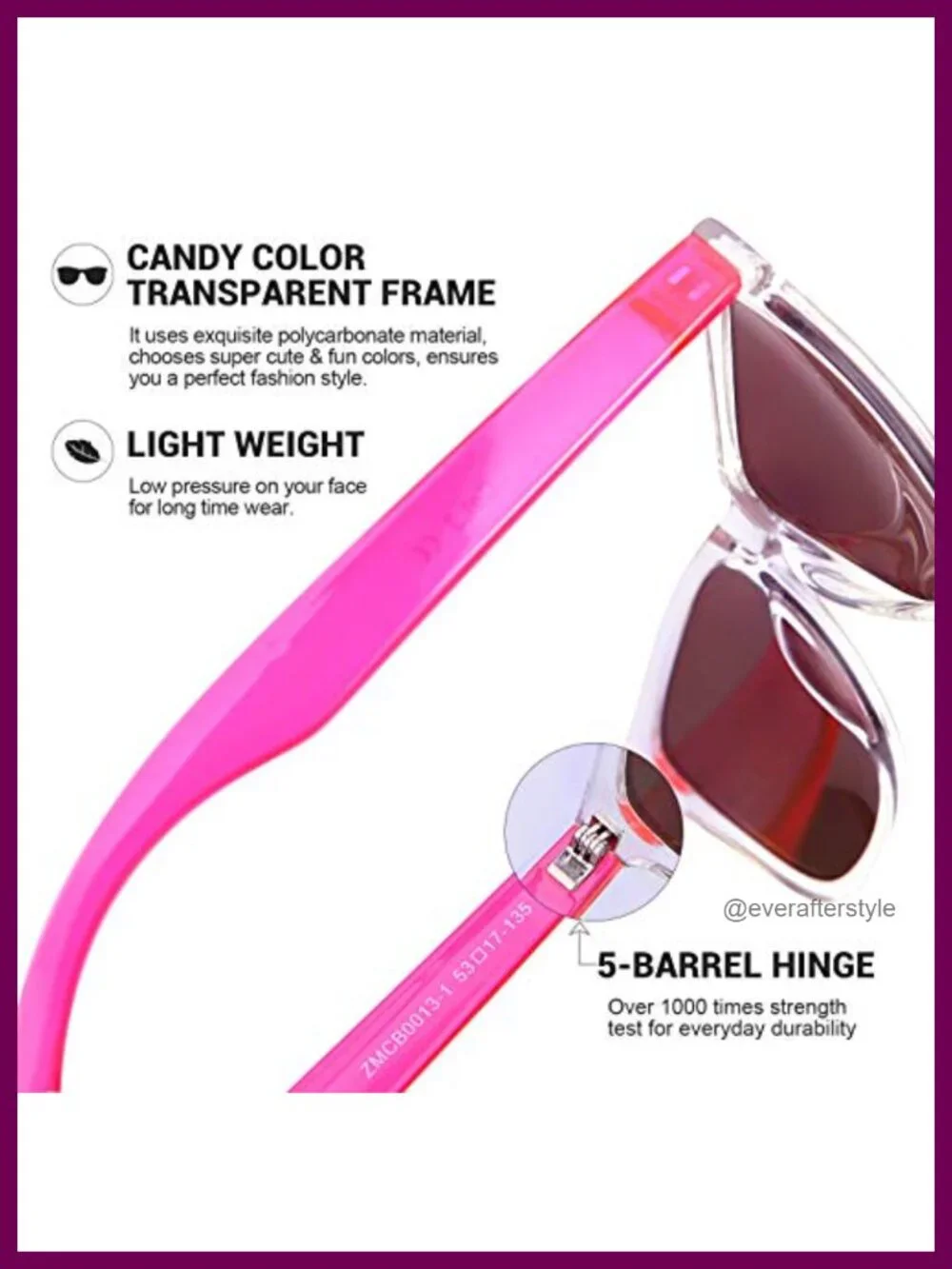 Square UV400 Mirrored Lens Sunglasses for Women
